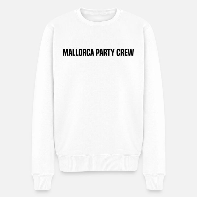 Mallorca Party Crew - Männer Premium Bio Pullover - Weiß