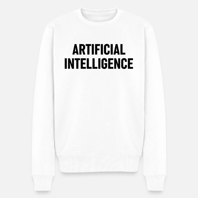 Artificial Intelligence - Männer Premium Bio Pullover - Weiß