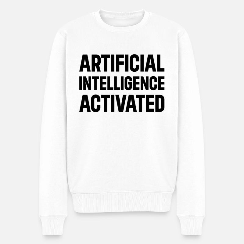 Artificial Intelligence Activated Machine Learning - Männer Premium Bio Pullover - Weiß