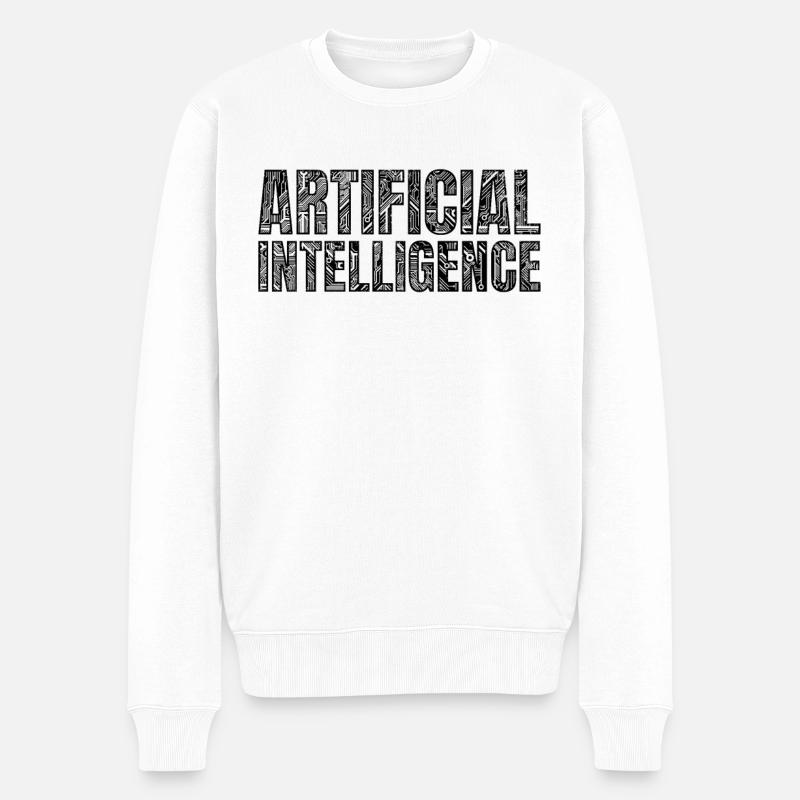 Artificial Intelligence - Männer Premium Bio Pullover - Weiß