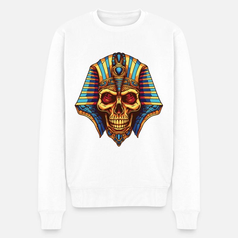 Crâne de pharaon - Pull Premium bio Homme - blanc