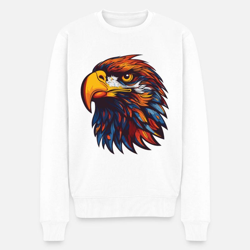 Portrait d’aigle - Pull Premium bio Homme - blanc