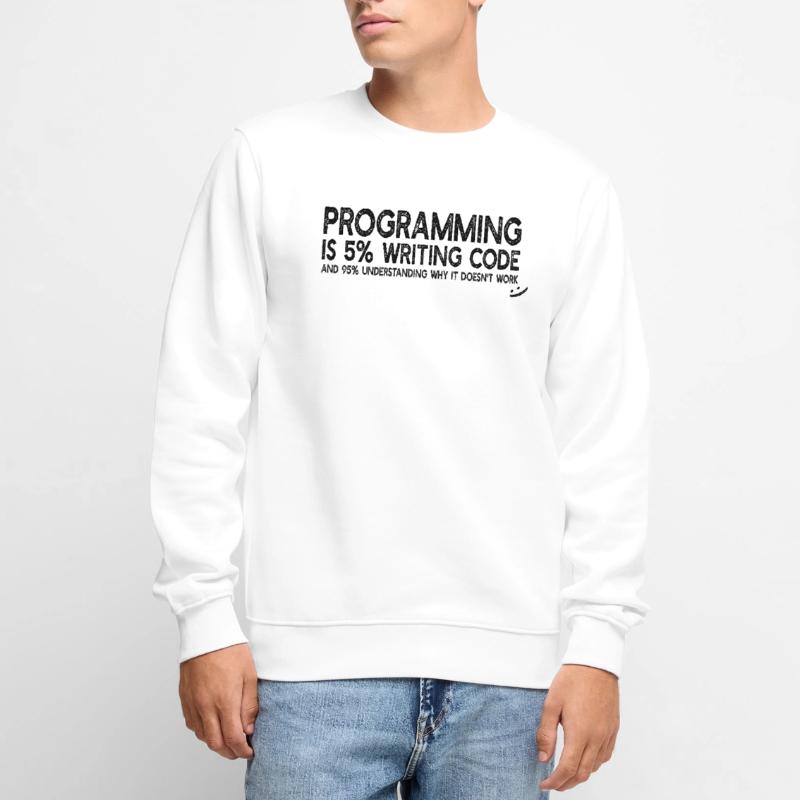 Programming is 5% writing code - Computer Coding Männer Premium Bio Pullover