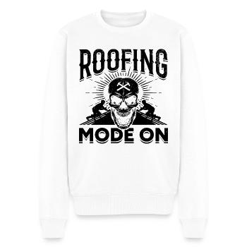 Roofing Mode On - Roofer Worker Roof Contractor - Männer Premium Bio Pullover - Weiß - Vorne - Thijin (182cm)