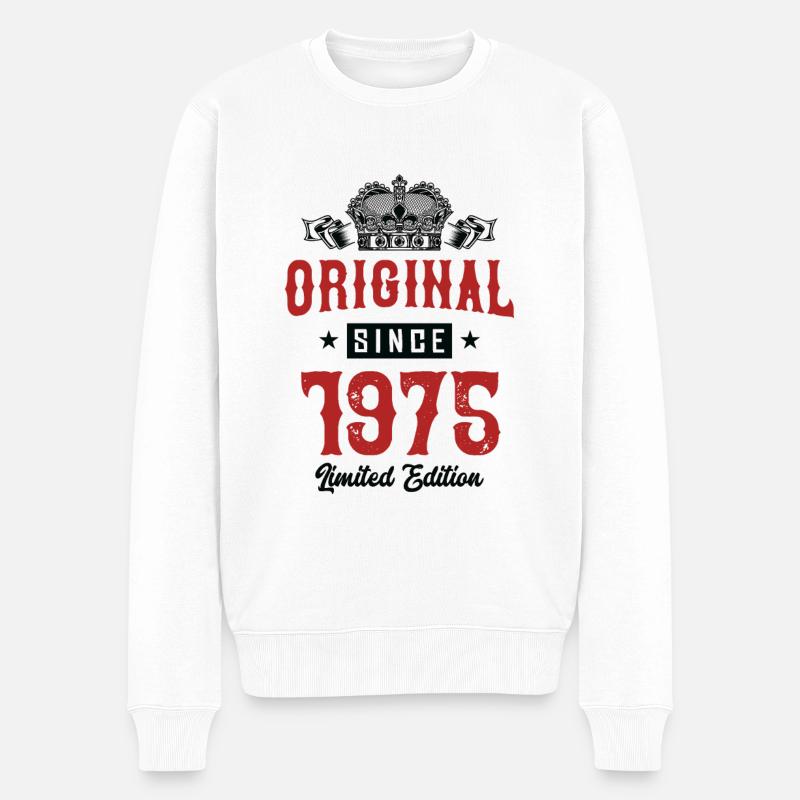 1975 limited edition - Männer Premium Bio Pullover - Weiß