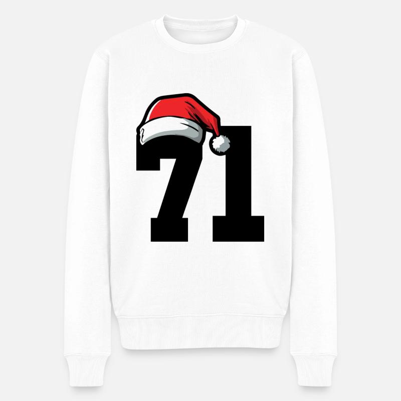 71 Numéro Noël - Pull Premium bio Homme - blanc