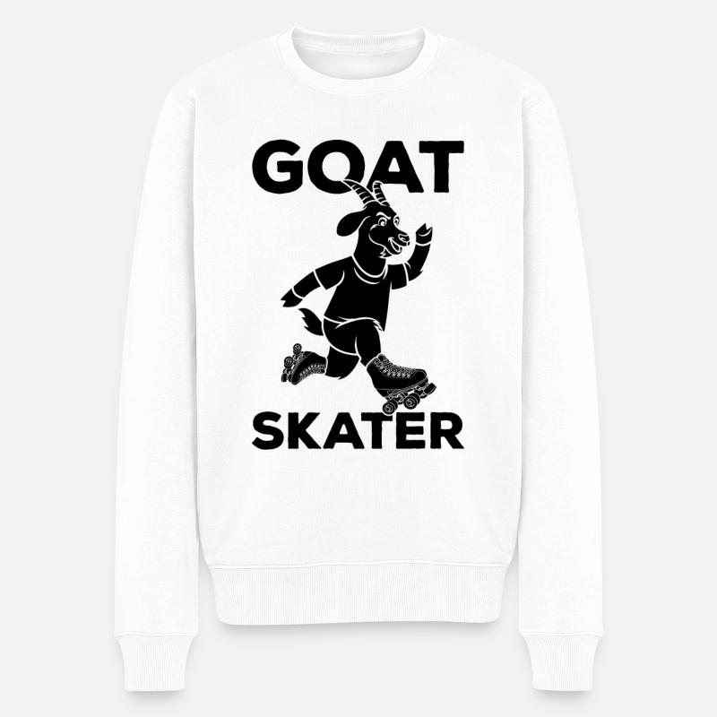 Roller Skating GOAT Skater - Männer Premium Bio Pullover - Weiß
