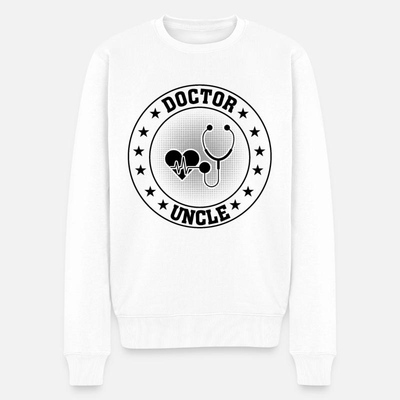 Docteur Oncle - Pull Premium bio Homme - blanc