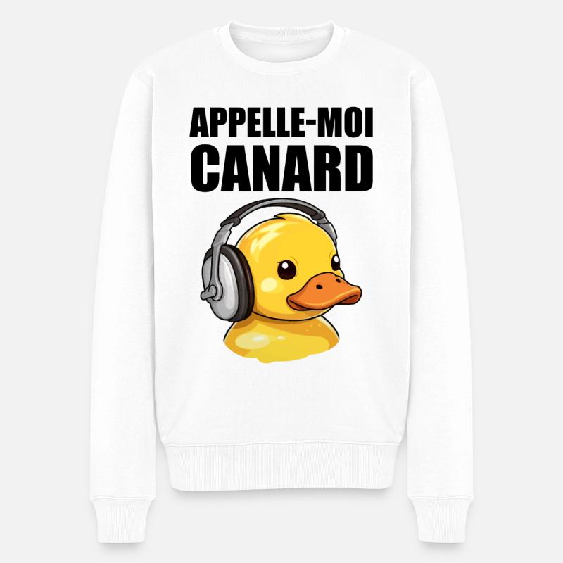 Appelle-moi Canard - Pull Premium bio Homme - blanc