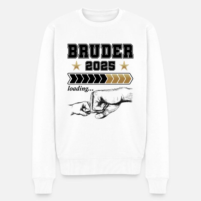 Bruder Loading 2025 - Männer Premium Bio Pullover - Weiß