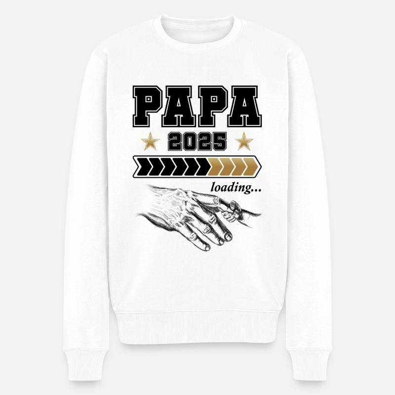Papa Chargement 2025 - Pull Premium bio Homme - blanc