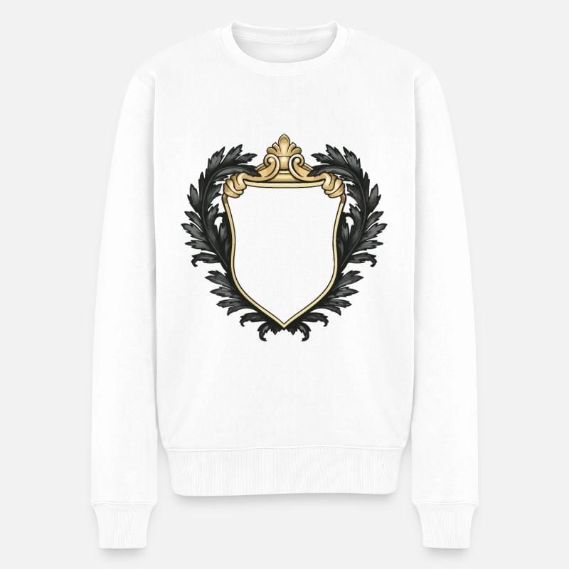 Wappen Symbol Leer - Männer Premium Bio Pullover - Weiß