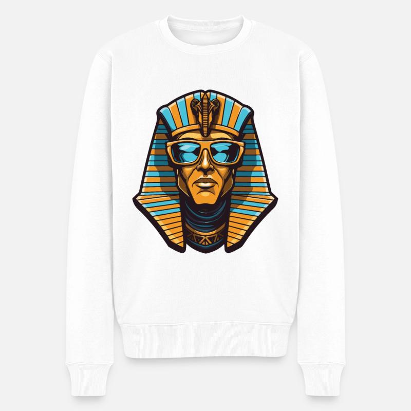 Crâne de pharaon Cool - Pull Premium bio Homme - blanc