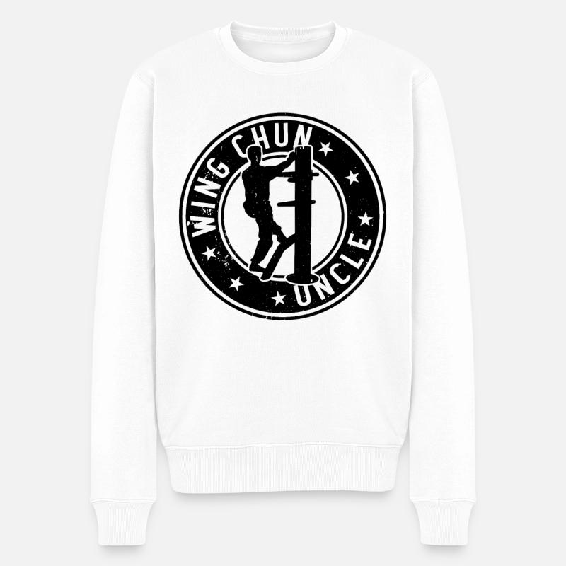 Oncle Wing Chun - Pull Premium bio Homme - blanc