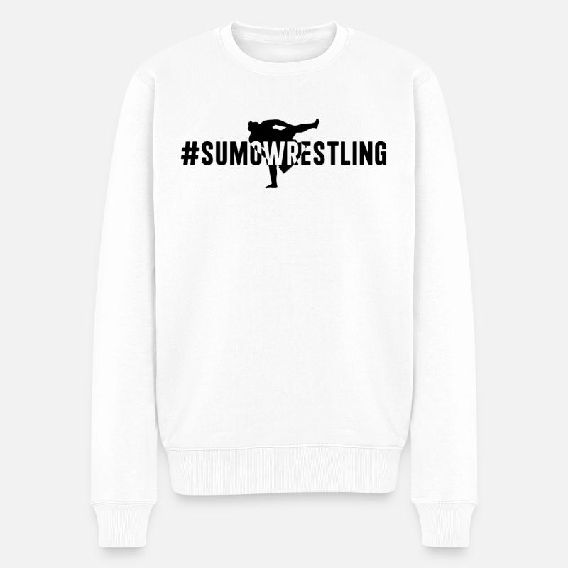 #sumoWrestling - Lutteur de sumo - Pull Premium bio Homme - blanc