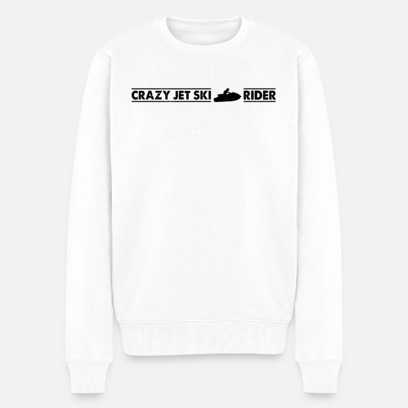 Pilote de jetski fou - Pull Premium bio Homme - blanc