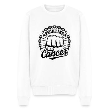 Je lutte contre le cancer - Pull Premium bio Homme - blanc - Devant - Thijin (182cm)