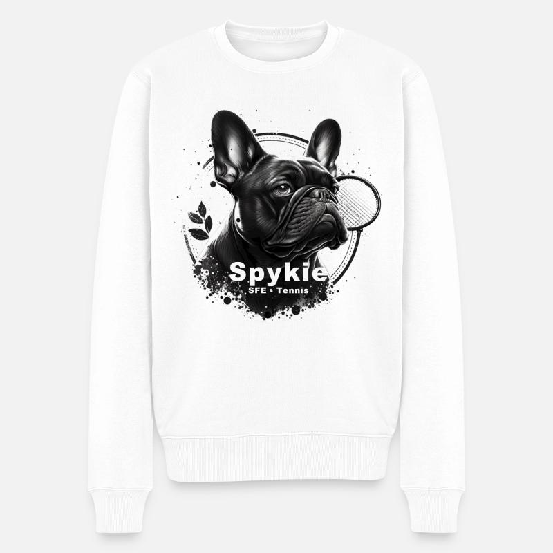 Spykie SFE - Männer Premium Bio Pullover - Weiß