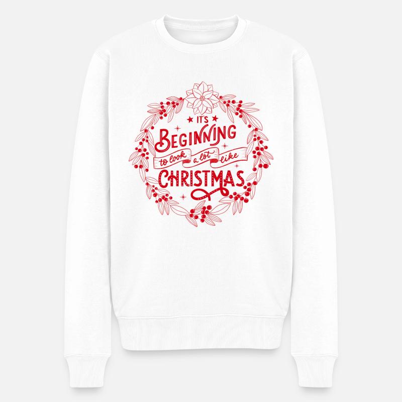It's beginning to look a lot like Christmas - Männer Premium Bio Pullover - Weiß