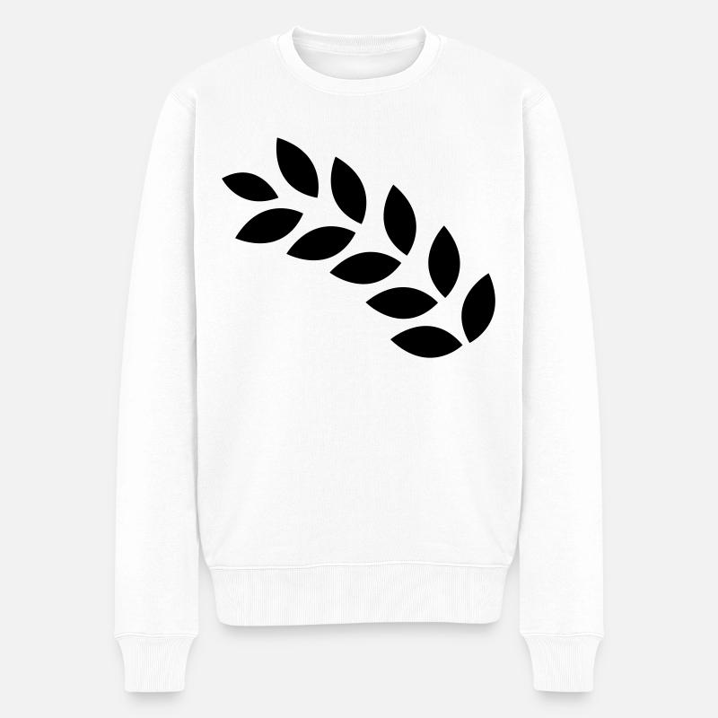 Weizen Roggen Ähre - Männer Premium Bio Pullover - Weiß