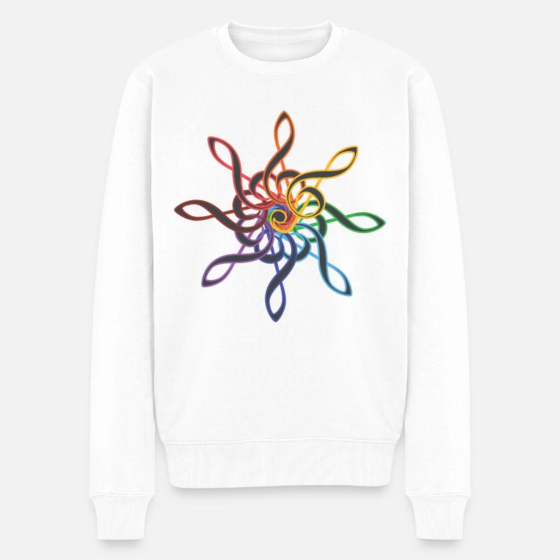 Clé de partition Mandala - Pull Premium bio Homme - blanc