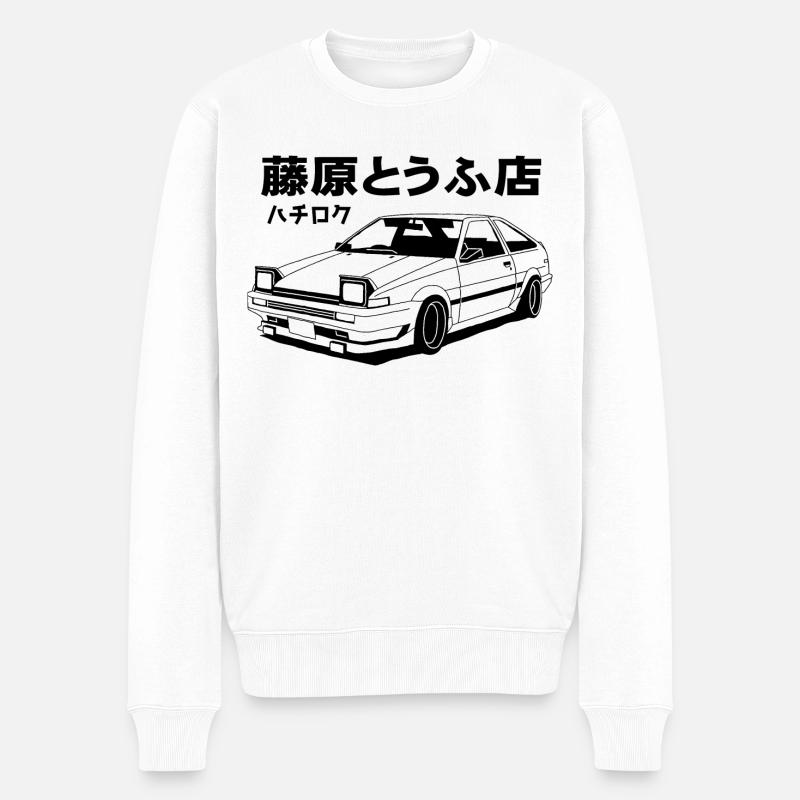 Initial D Sprinter Trueno AE86 - Pull Premium bio Homme - blanc