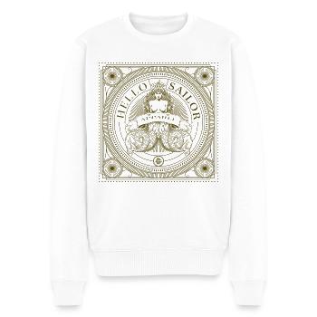 Siren greeting Sailors - Men's Premium Organic Jumper - white - Front - Thijin (182cm)