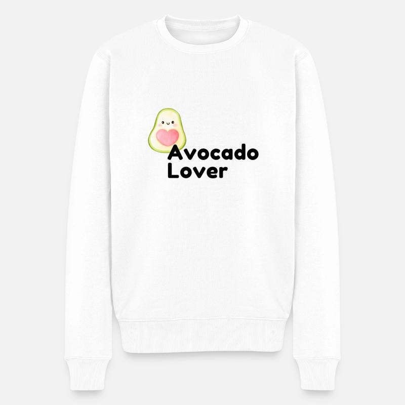 Avocado Lover - Männer Premium Bio Pullover - Weiß