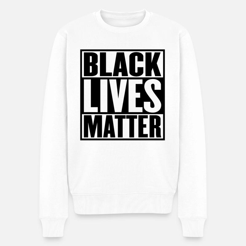 Chemise noire Lives Matter BLM - Pull Premium bio Homme - blanc