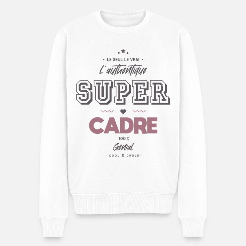 L authentique super cadre - Pull Premium bio Homme - blanc