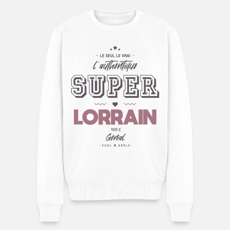 L authentique super lorrain - Pull Premium bio Homme - blanc