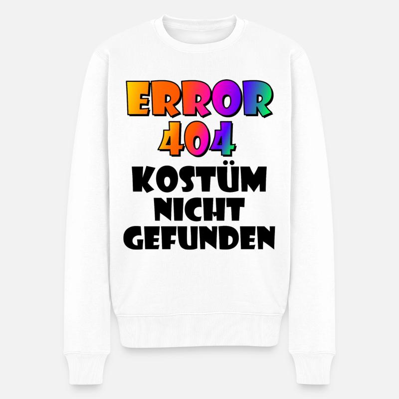 Error 404 - Männer Premium Bio Pullover - Weiß