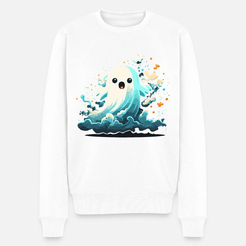 Fantôme nuageux - Pull Premium bio Homme - blanc