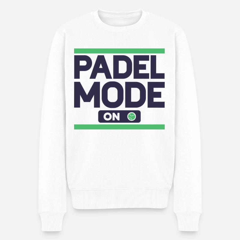 Padeltennis Mode Padelspieler Padel - Männer Premium Bio Pullover - Weiß
