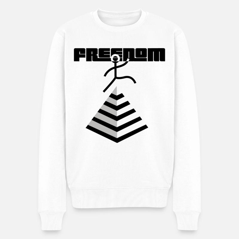 freedom - Männer Premium Bio Pullover - Weiß