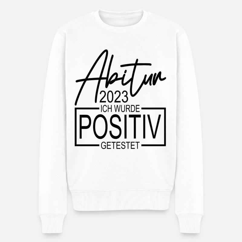 Abitur 2023 positiv getestet - Männer Premium Bio Pullover - Weiß