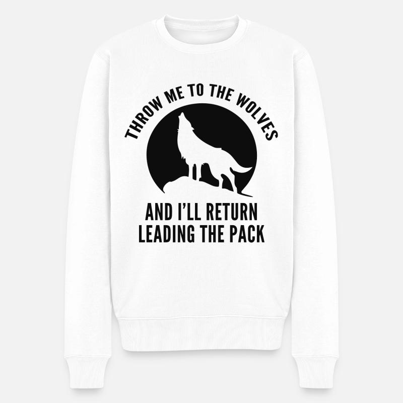 Jetez-moi aux loups - Pull Premium bio Homme - blanc