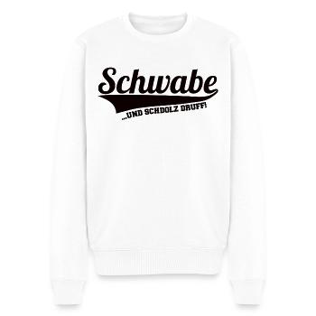 Schwabe - Schwäbisch - Männer Premium Bio Pullover - Weiß - Vorne - Thijin (182cm)