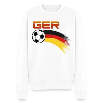Fußball Deutschland Trikot Fanartikel Deutschland - Männer Premium Bio Pullover - Weiß - Vorne - Thijin (182cm)
