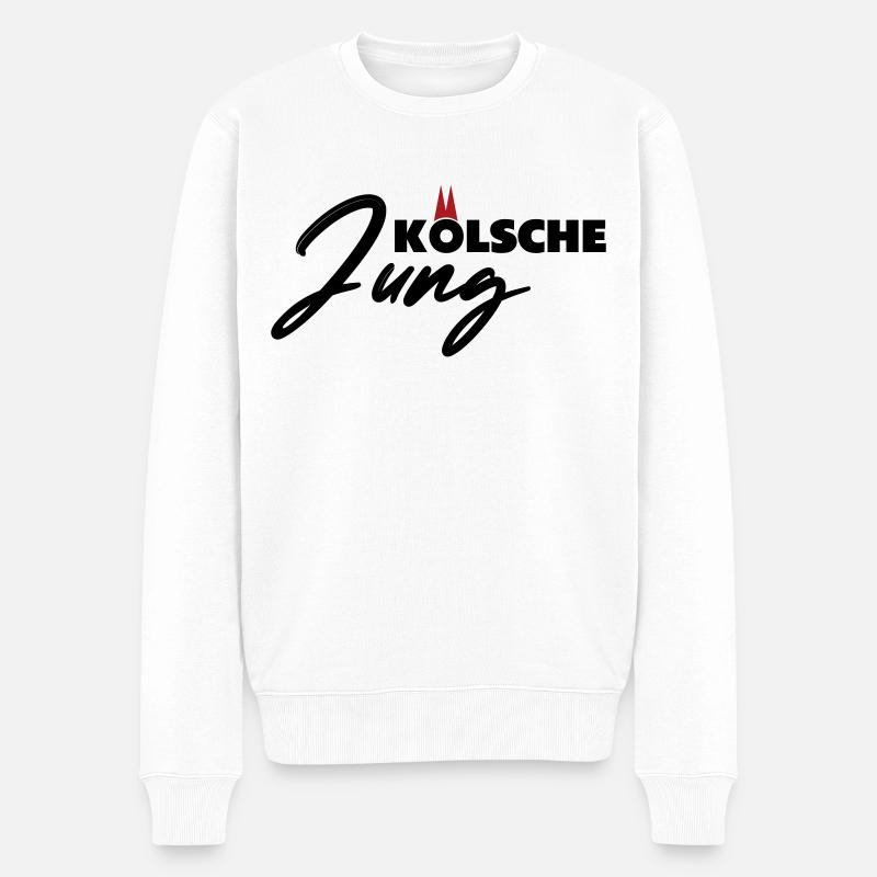 Kölsche Jung - Männer Premium Bio Pullover - Weiß