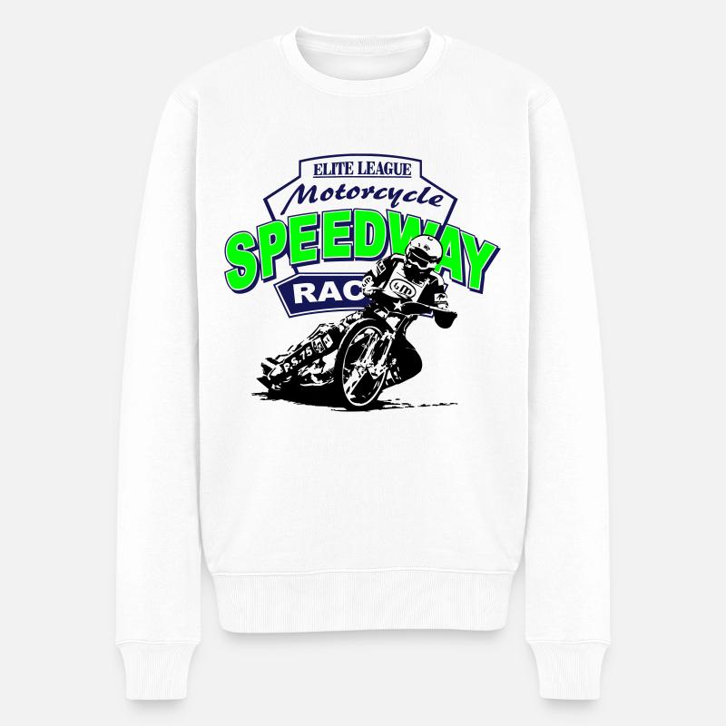 Motorcycle Speedway Racing - Pull Premium bio Homme - blanc
