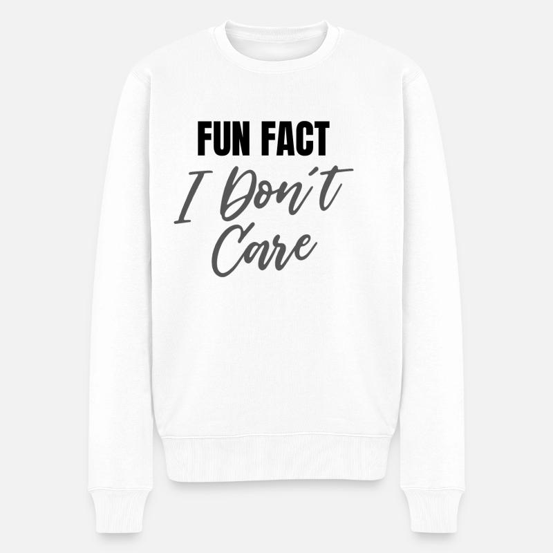 Fait amusant Je m’en fiche - Pull Premium bio Homme - blanc