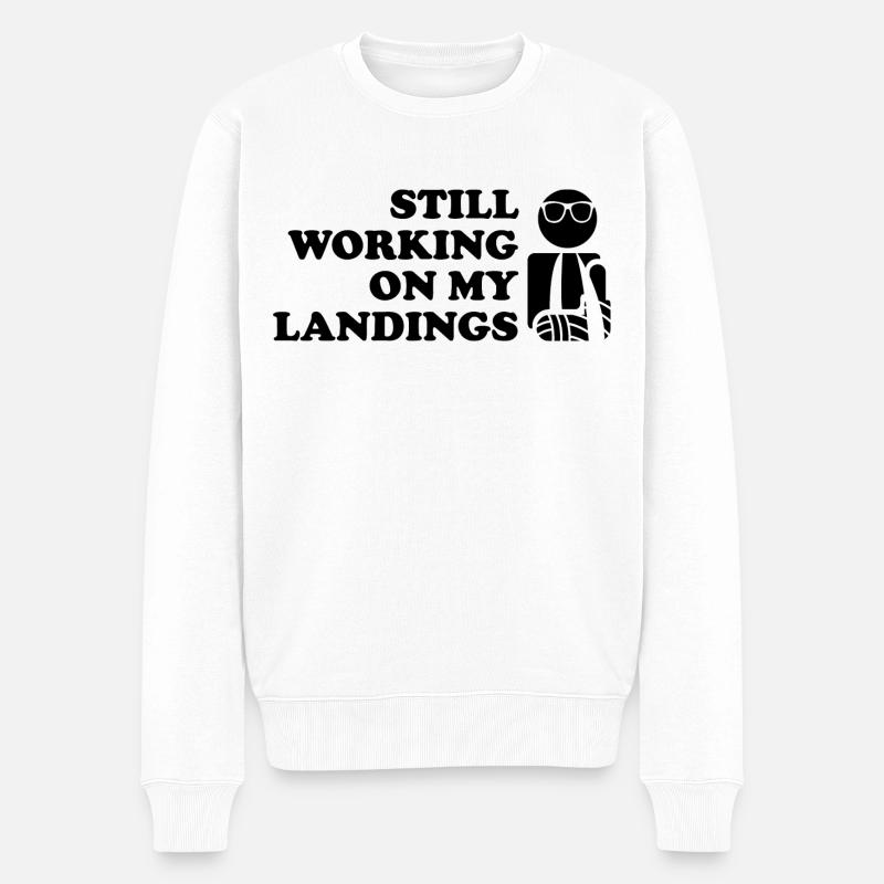 Motivation Inspiration Citation drôle - Pull Premium bio Homme - blanc