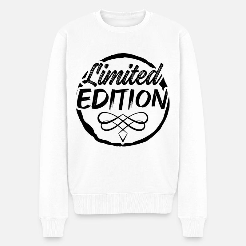 Limited Edition - Männer Premium Bio Pullover - Weiß