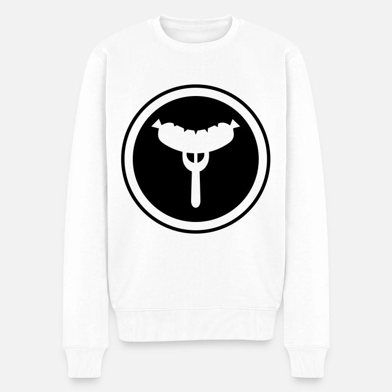 Fourchette à saucisse - Pull Premium bio Homme - blanc