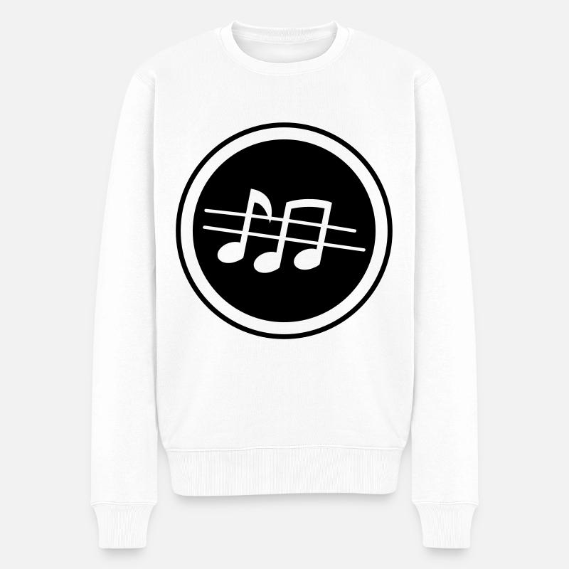Partitions musicales - Pull Premium bio Homme - blanc