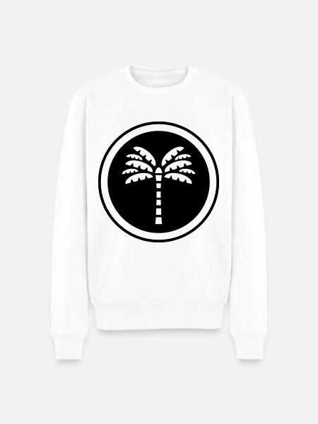 Palm Tree Symbol - Männer Premium Bio Pullover - Weiß