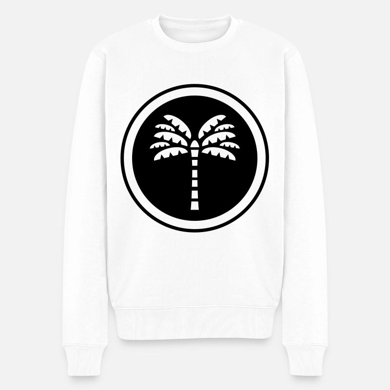 Icône de palmier - Pull Premium bio Homme - blanc