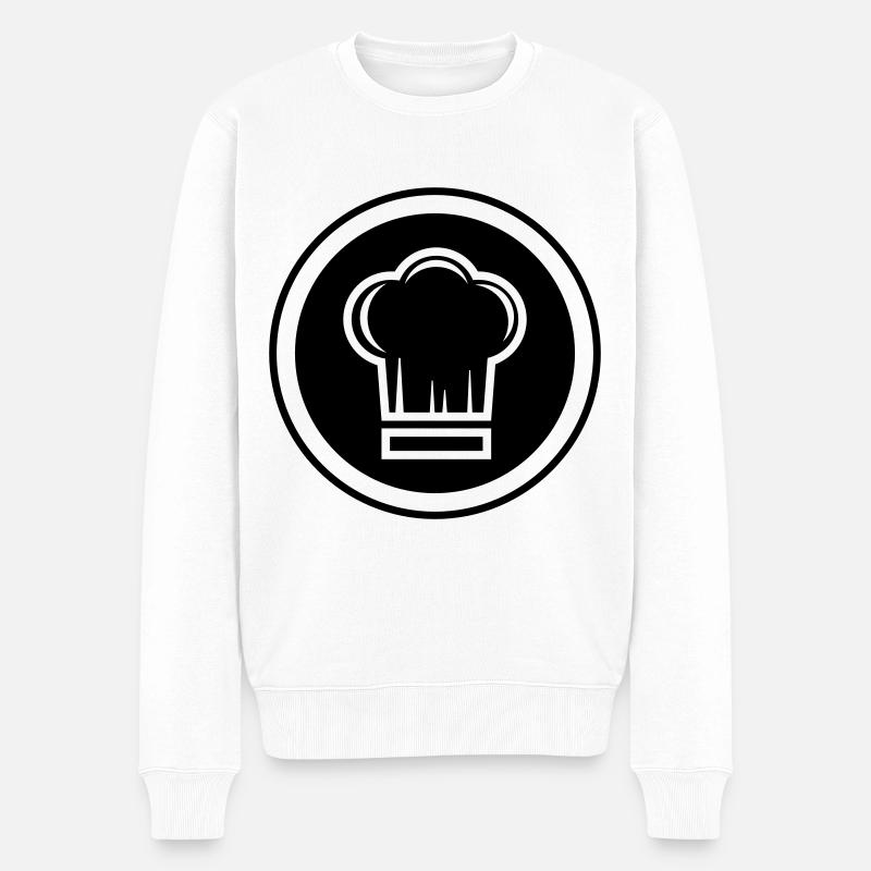 Cuisinier au chapeau de chef - Pull Premium bio Homme - blanc
