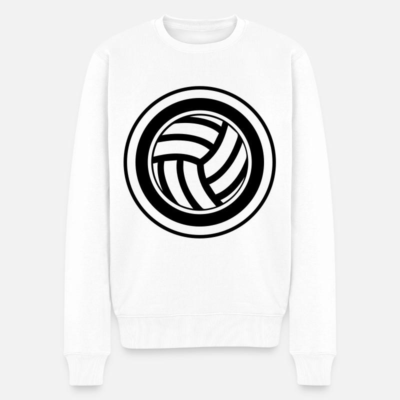 Volleyball Symbol - Männer Premium Bio Pullover - Weiß